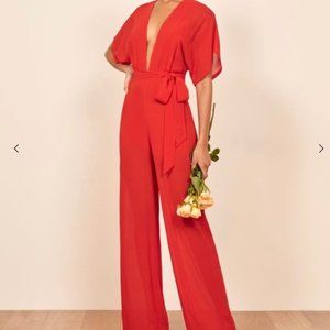 Red Reformation Lemongrass Jumpsuit, Size 6